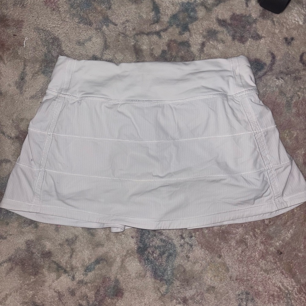 White Pace Rival Mid-Rise Skirt